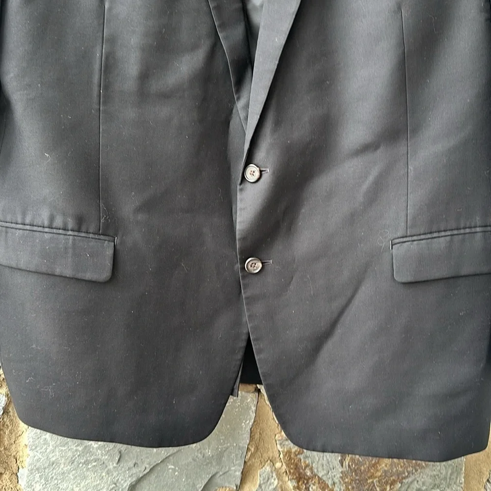 Ralph Lauren Black 100% Wool Blazer Size 48R - Picture 3 of 8